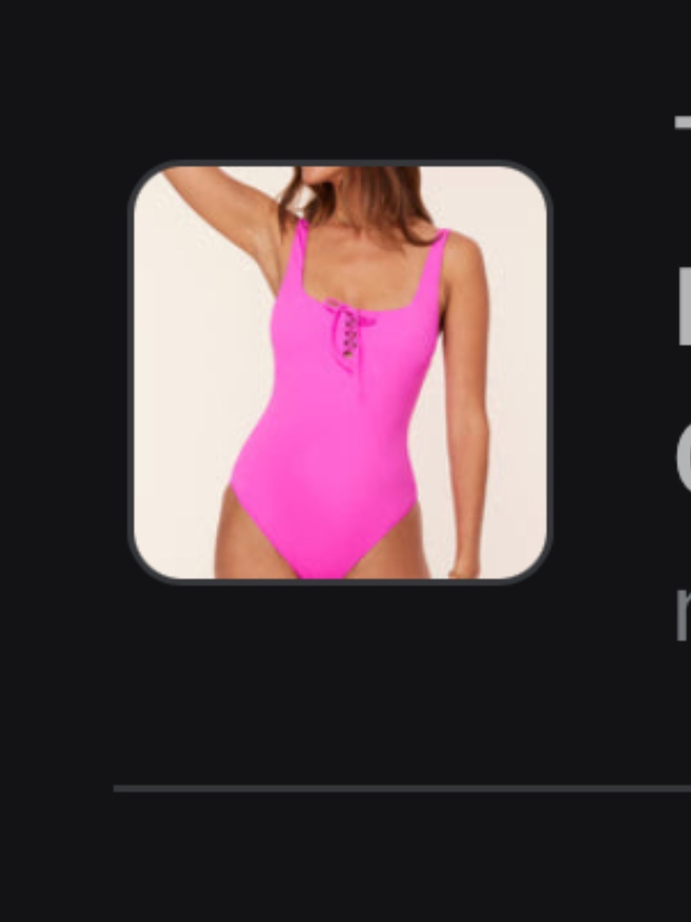 Angie Swim Magenta Lace-Up One-Piece Swimsuit - Picture 3 of 14